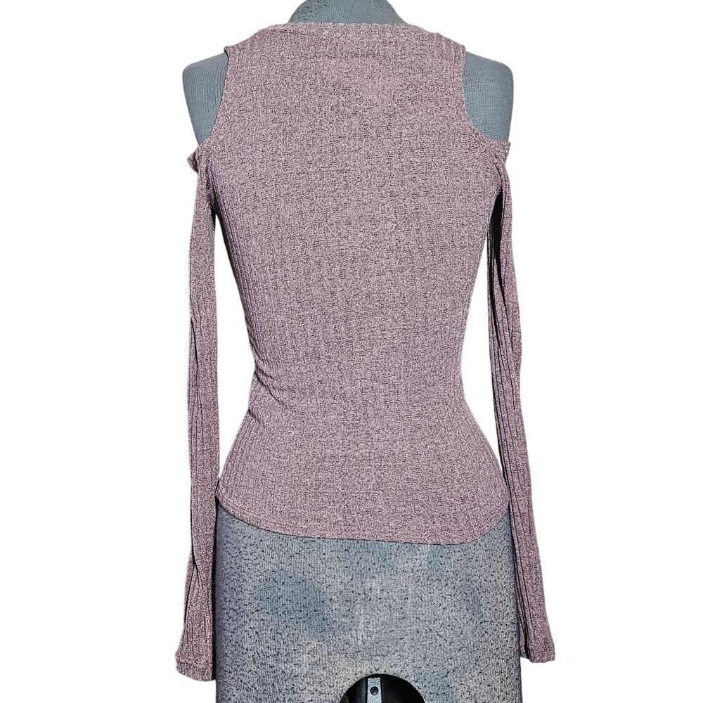 Open Shoulder Ribbed Sweater Size XS - Picture 2 of 4